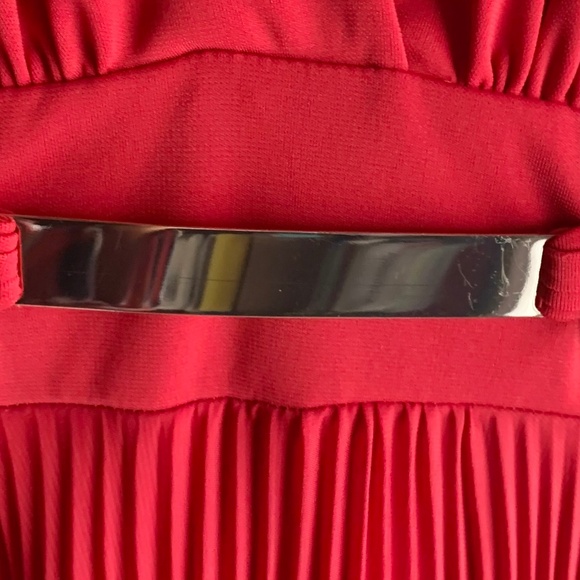MARCIANO Red Pleated Dress - Picture 16 of 16